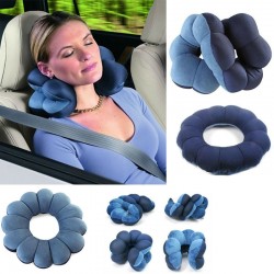 Blue-Comfort-Total-Pillow-Travel-Pillow-Twist-Neck-Back-Head-Cushion-Support-KT0115